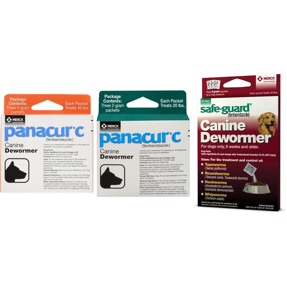 Panacur C and Safe-Guard fenbendazole products by Merck Animal Health